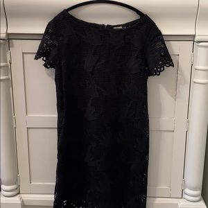 Black lace overlay dress